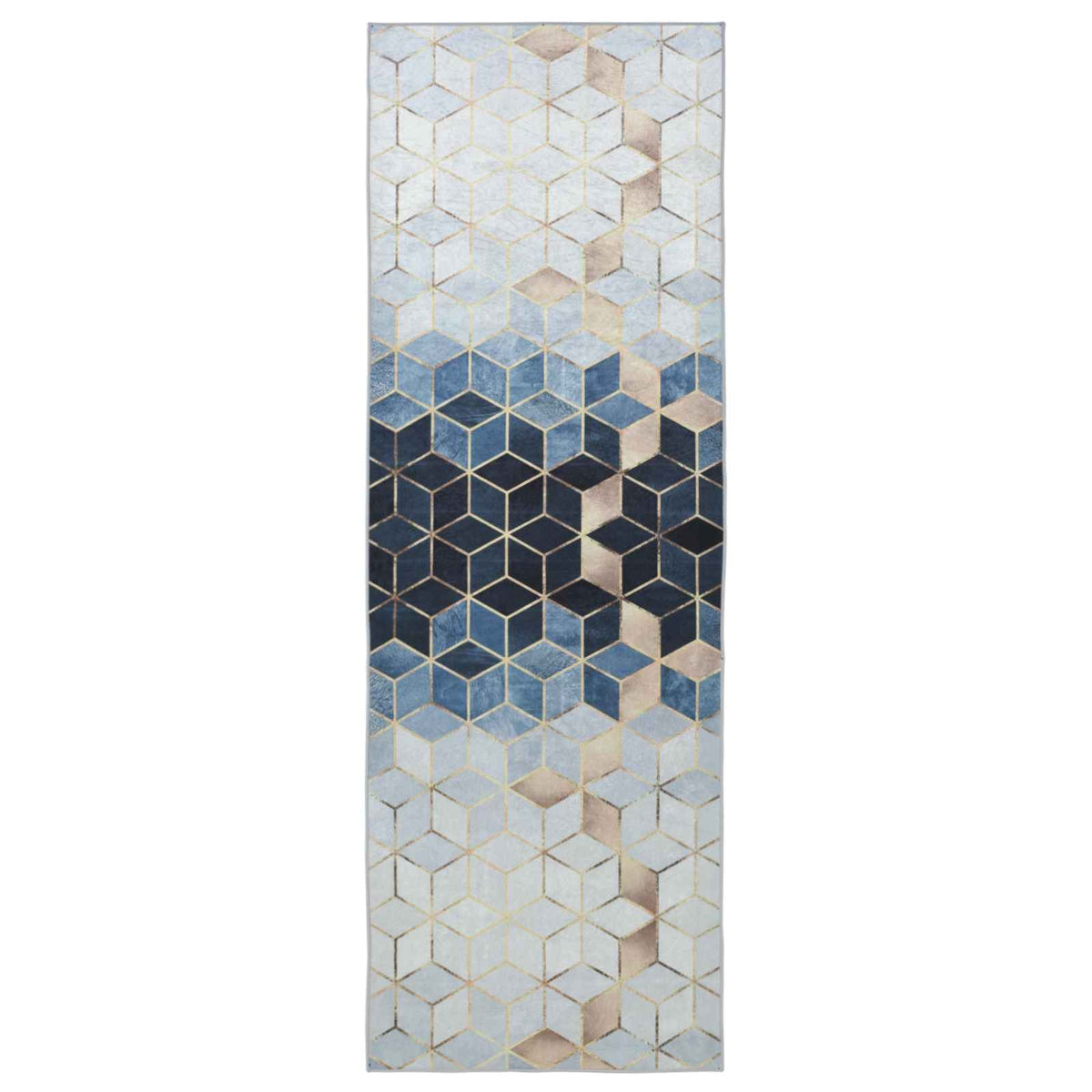 Tæppe Runner LESAKA Sølv 50 x 200 cm Diamantvelour