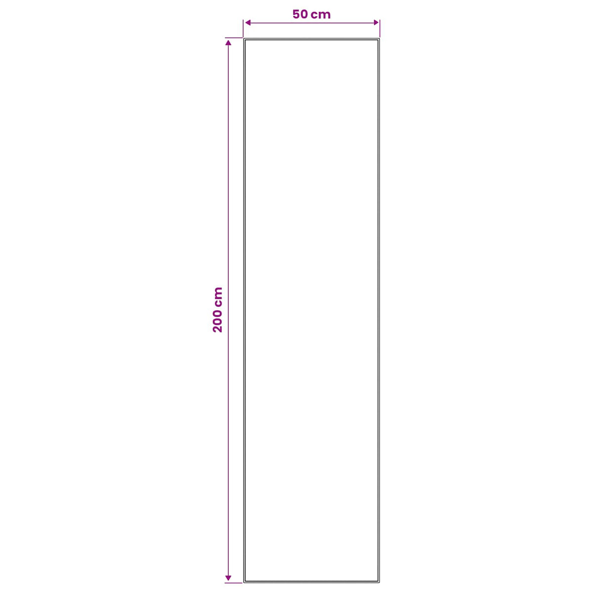 Tæppe Runner LESAKA Sølv 50 x 200 cm Diamantvelour