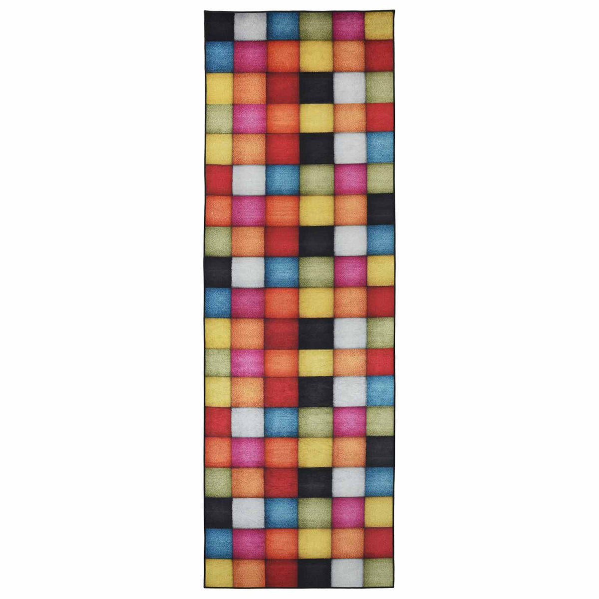 Tæppe Runner LESAKA farverig 80 x 400 cm Diamantvelour