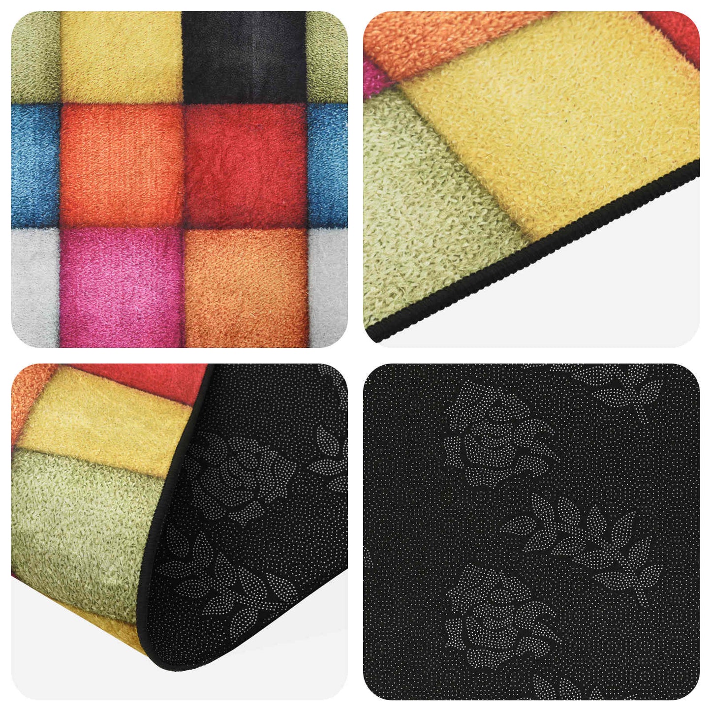 Tæppe Runner LESAKA farverig 100 x 250 cm Diamantvelour