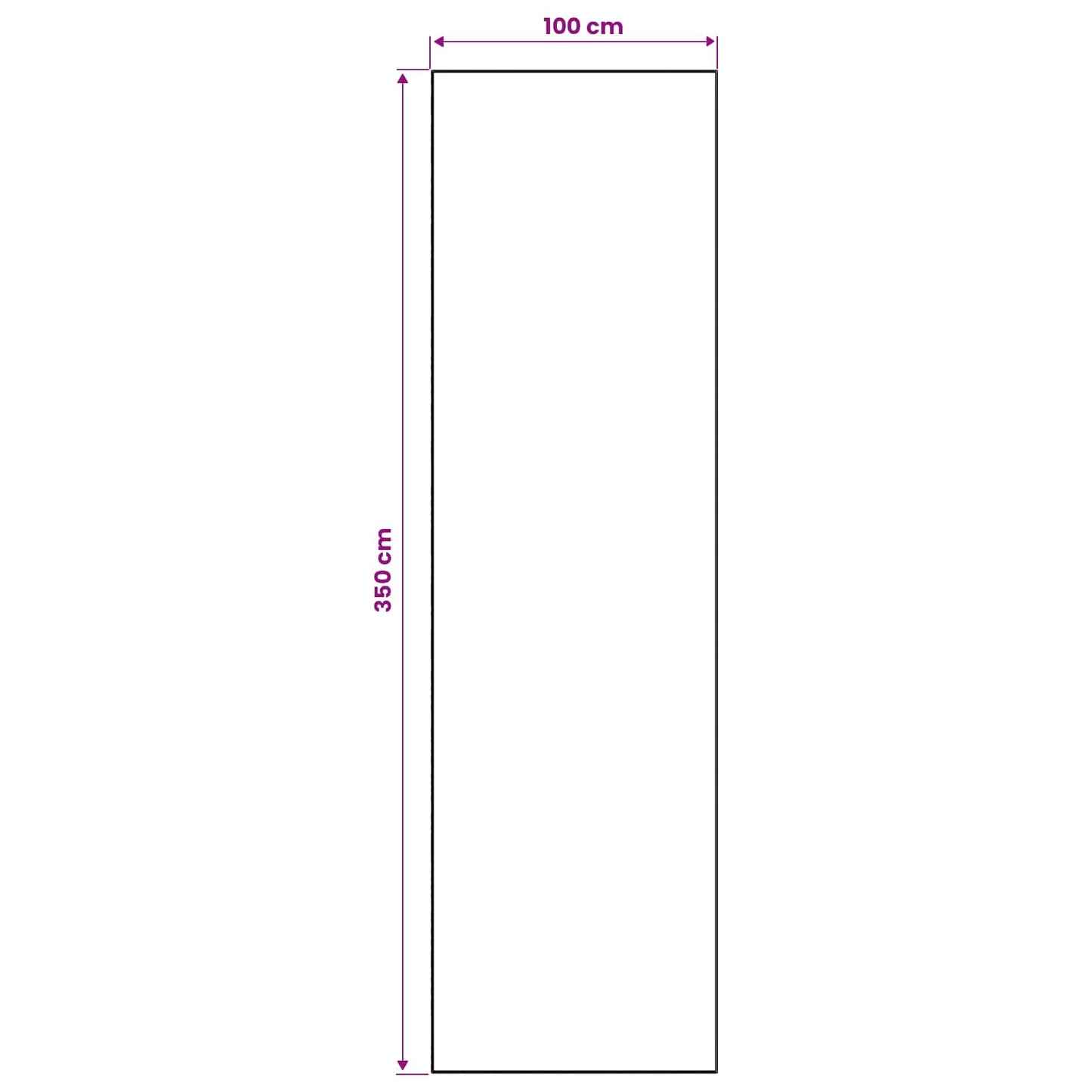 Tæppe Runner LESAKA farverig 100 x 350 cm Diamantvelour