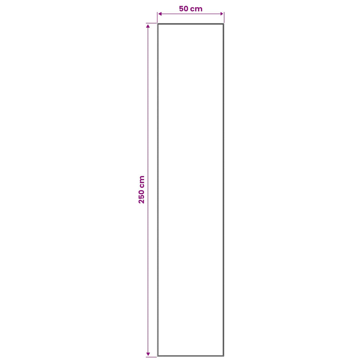 Tæppe Runner LESAKA Sort og hvid 50 x 250 cm Diamantvelour