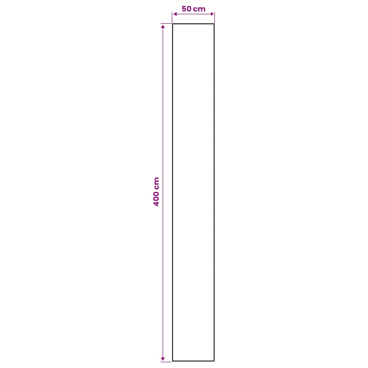 Tæppe Runner LESAKA Sort og hvid 50 x 400 cm Diamantvelour