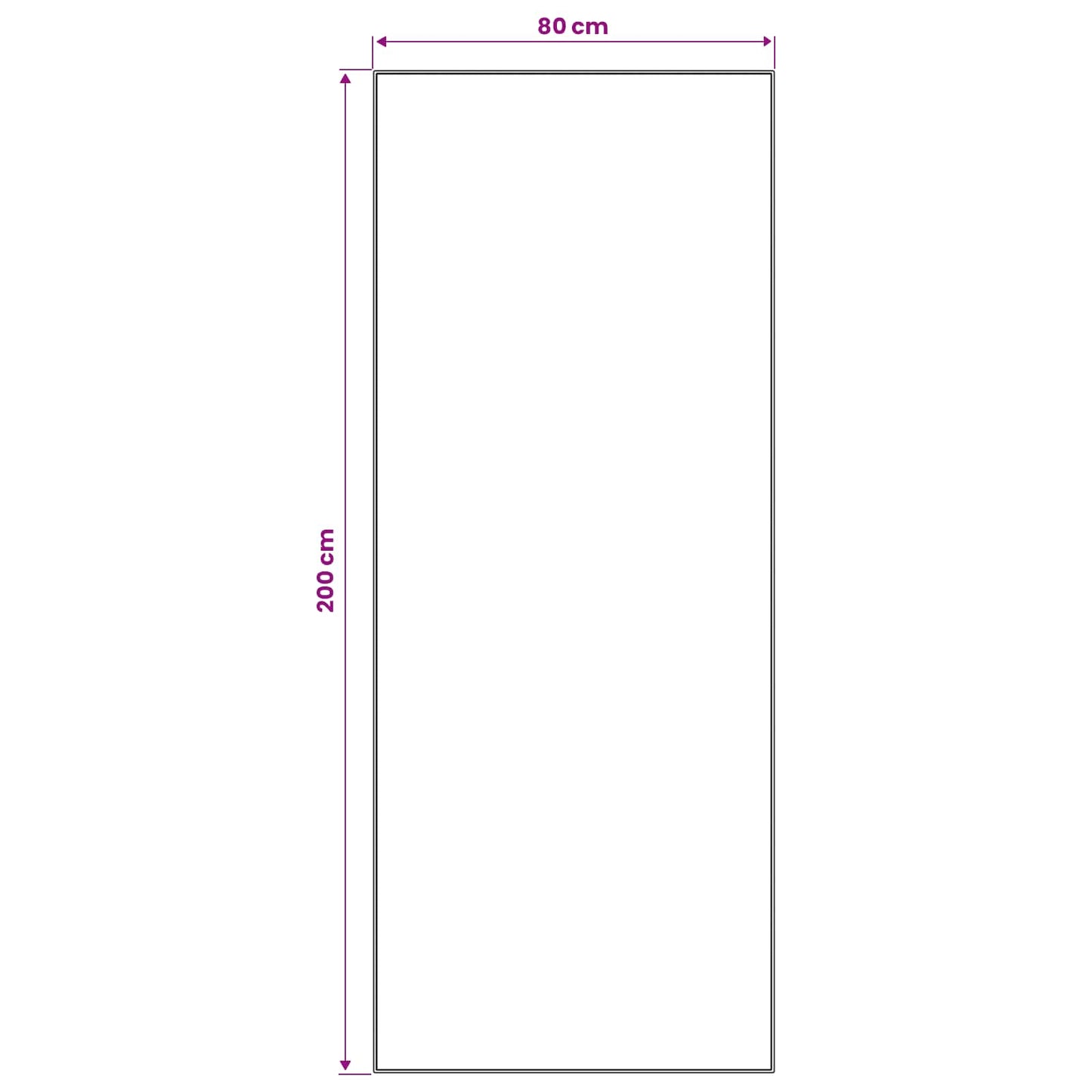 Tæppe Runner LESAKA Sort og hvid 80 x 200 cm Diamantvelour