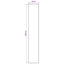 Tæppe Runner LESAKA Sort og hvid 80 x 450 cm Diamantvelour