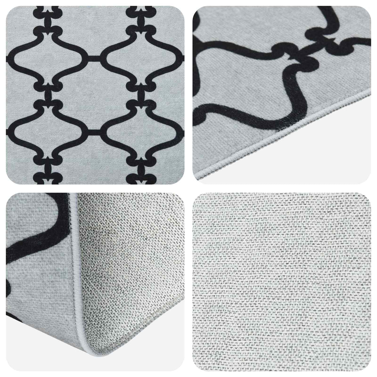 Tæppe Runner ORIZ 1150 gsm Sort mesh mønster