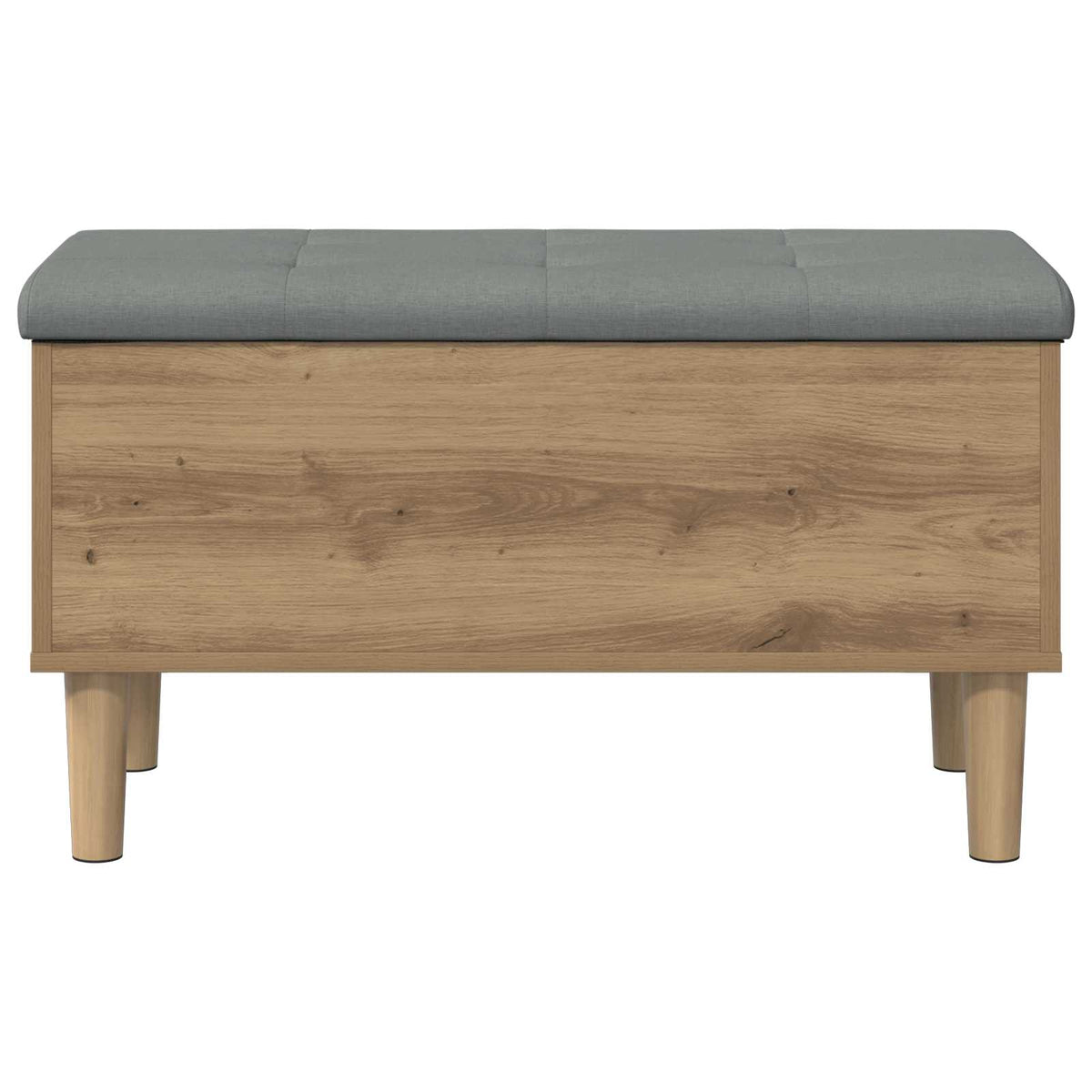 Opbevaringsbænk med pude Artisan-eg 82 x 42 x 46 cm