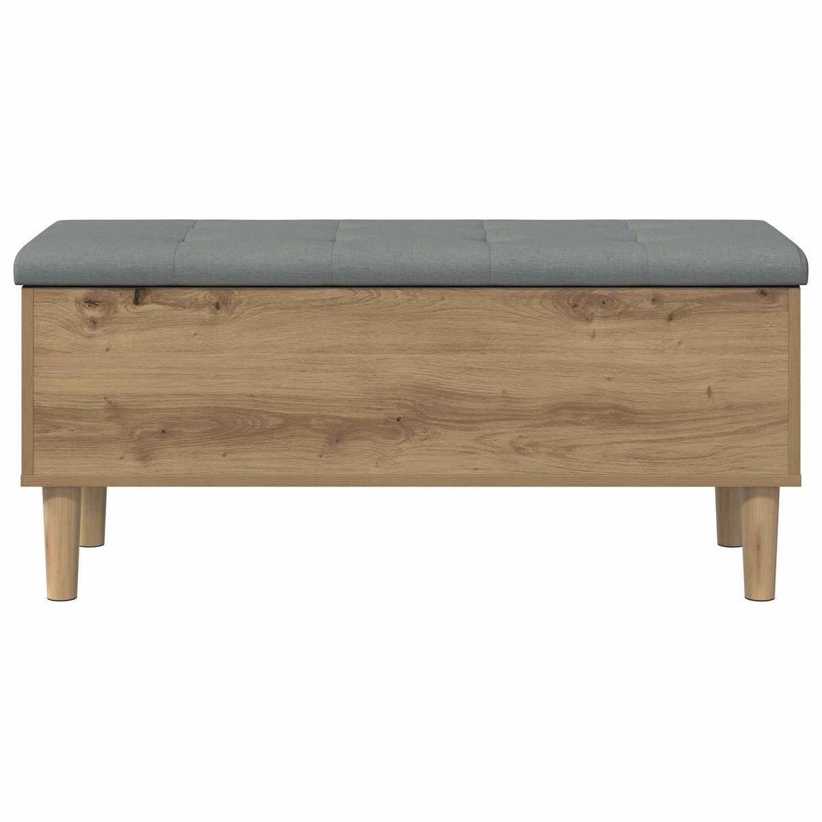 Opbevaringsbænk med pude Artisan-eg 102 x 42 x 46 cm