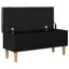 Opbevaringsbænk med pude Sort eg 102 x 42 x 46 cm