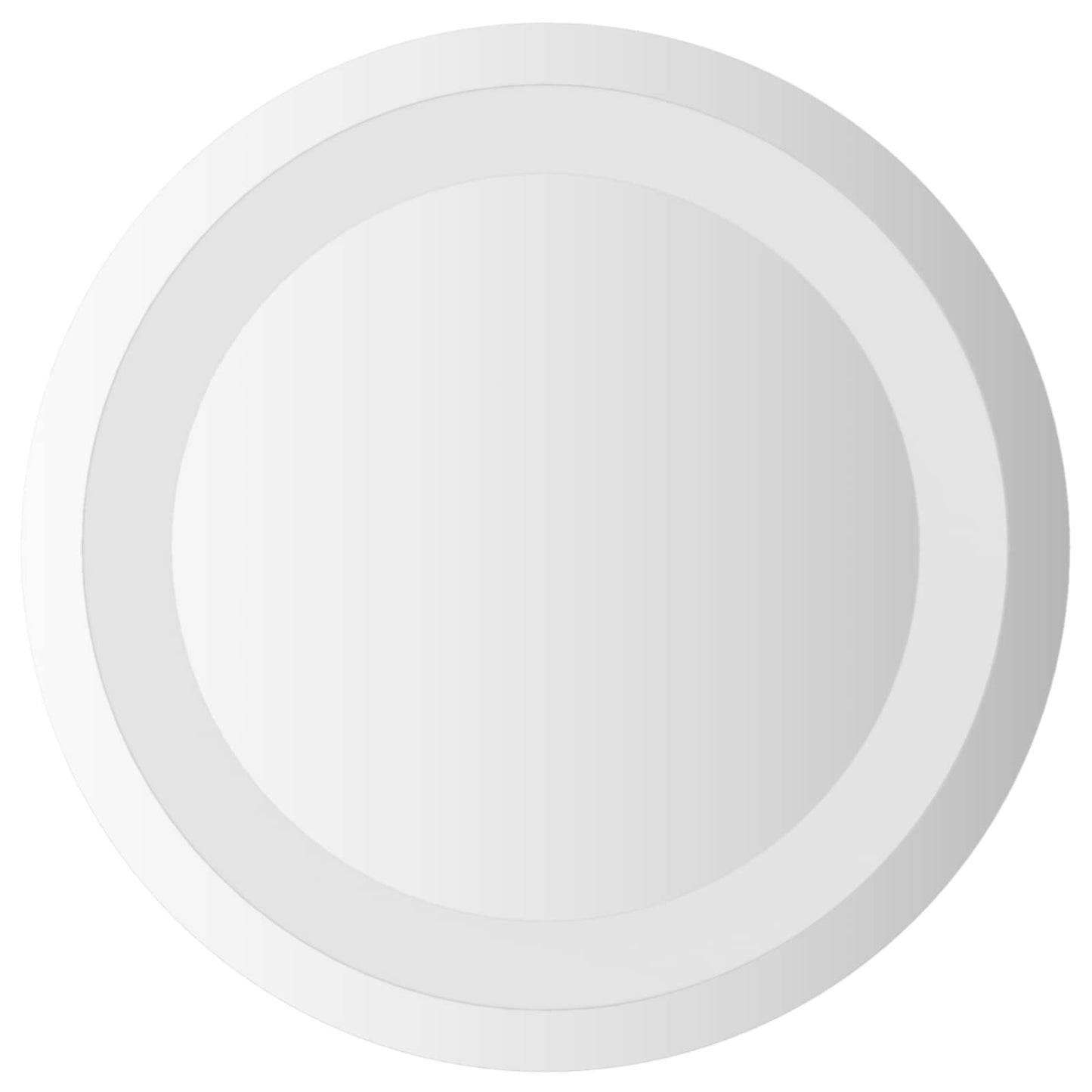 LED badeværelsesspejl med spejl Transparent Ø 30 cm hærdet glas