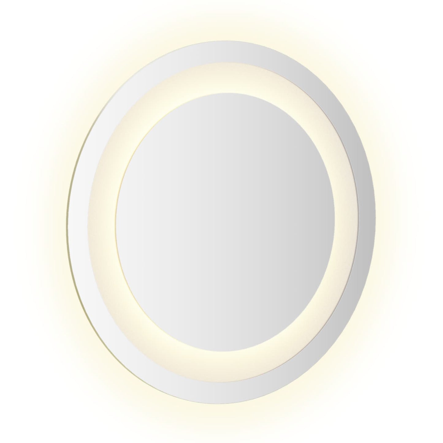 LED badeværelsesspejl med spejl Transparent Ø 30 cm hærdet glas