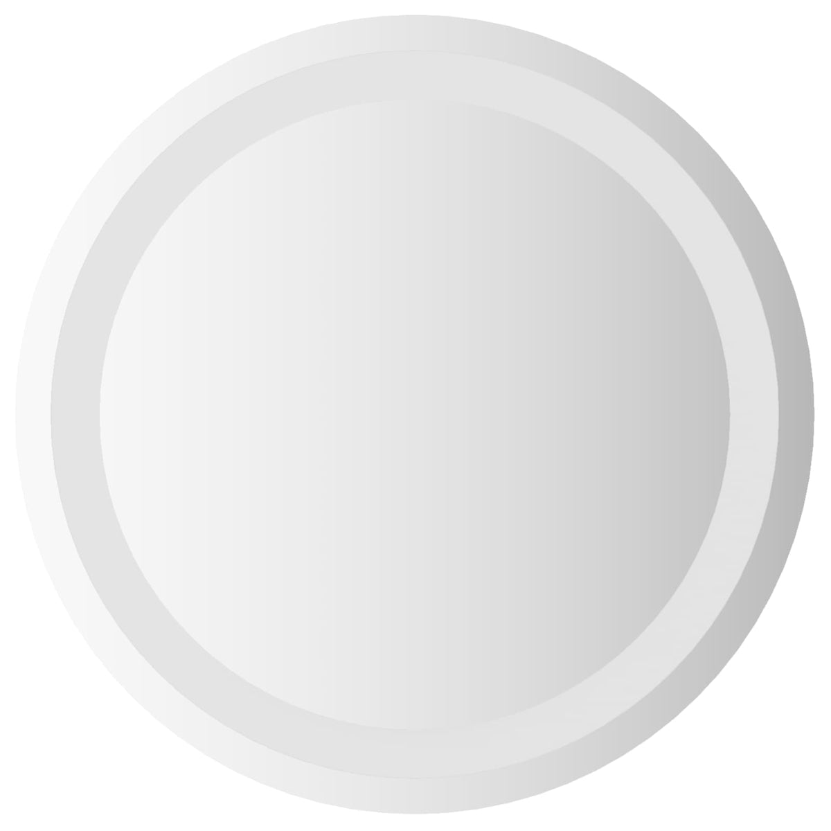 LED badeværelsesspejl med spejl Transparent Ø 40 cm hærdet glas