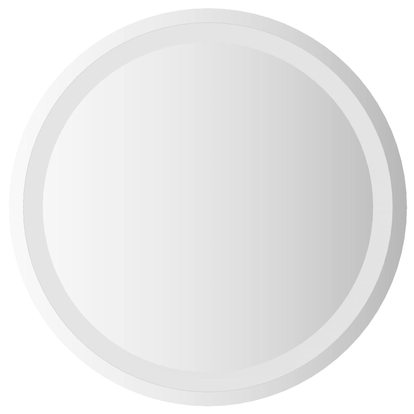 LED badeværelsesspejl med spejl Transparent Ø 50 cm hærdet glas