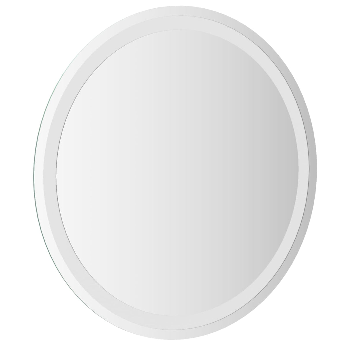LED badeværelsesspejl med spejl Transparent Ø 60 cm hærdet glas