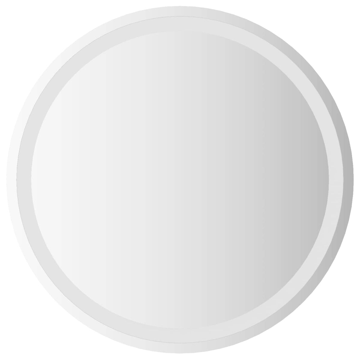 LED badeværelsesspejl med spejl Transparent Ø 60 cm hærdet glas