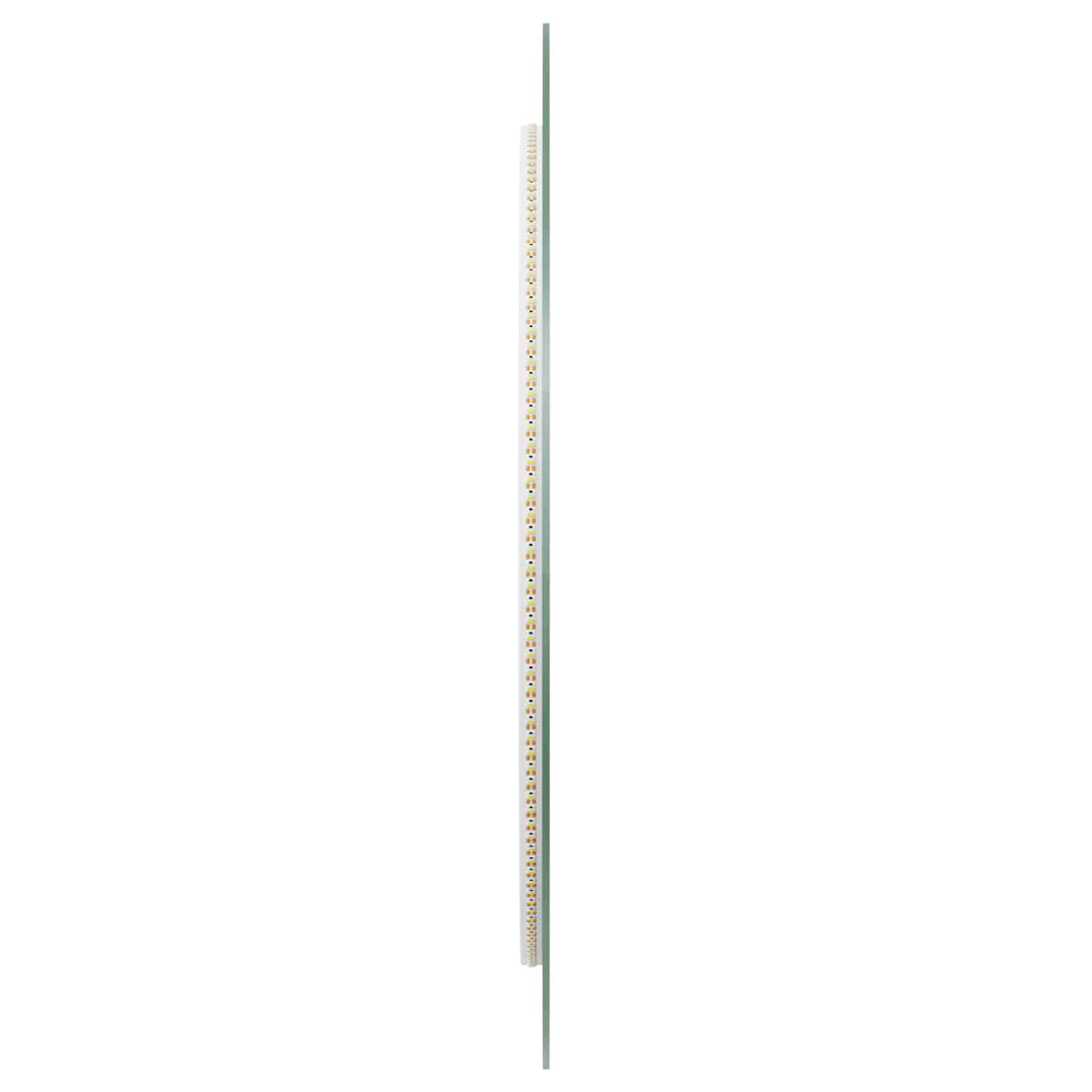LED badeværelsesspejl med spejl Transparent Ø 60 cm hærdet glas