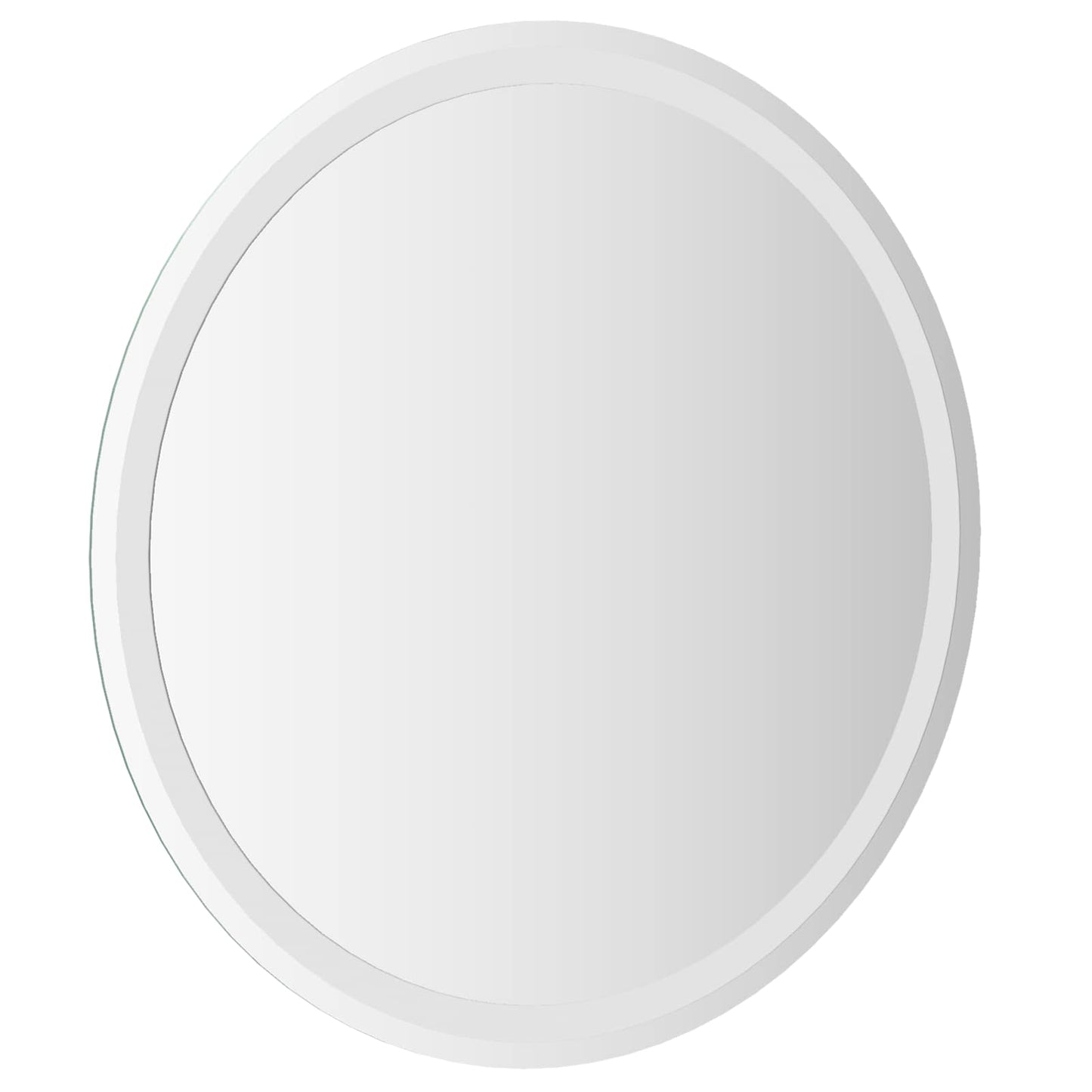 LED badeværelsesspejl med spejl Transparent Ø 70 cm hærdet glas