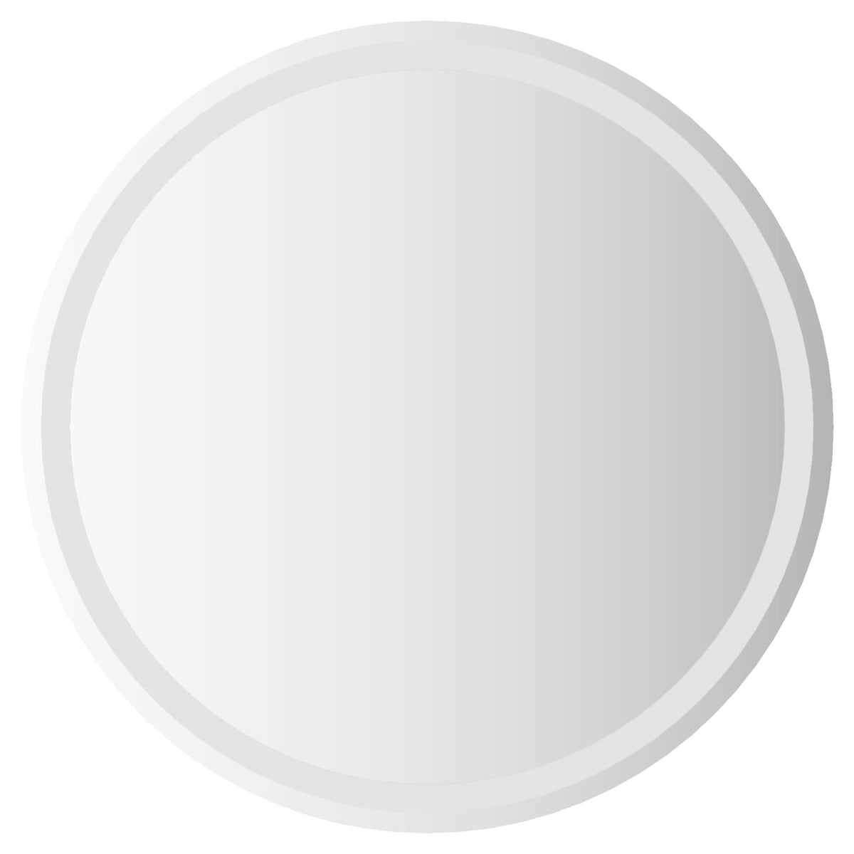 LED badeværelsesspejl med spejl Transparent Ø 70 cm hærdet glas