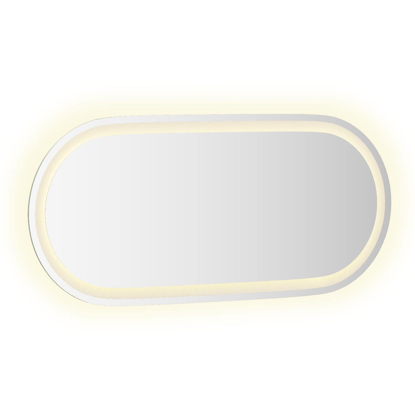 LED badeværelsesspejl Transparent 80 x 35 cm hærdet glas