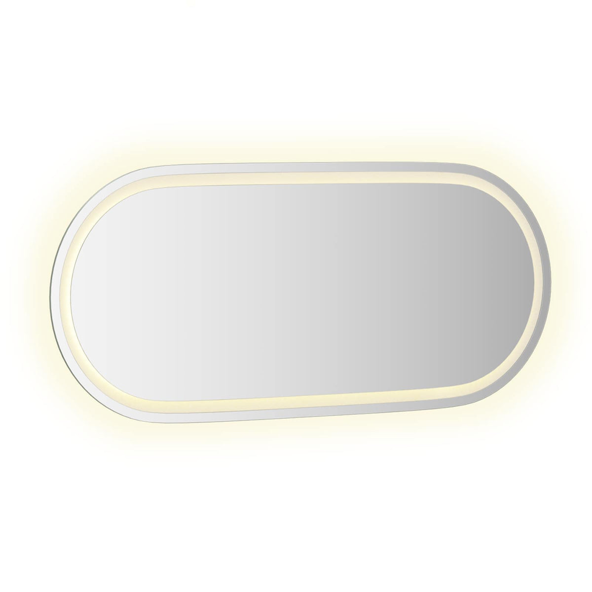 LED badeværelsesspejl Transparent 100 x 45 cm hærdet glas