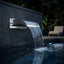 Poolvandfald med LED Rustfrit Stål 304 30 x 9 x 26 cm Sølv