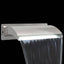 Poolvandfald med LED Rustfrit Stål 304 51 x 26 x 13 cm Sølv