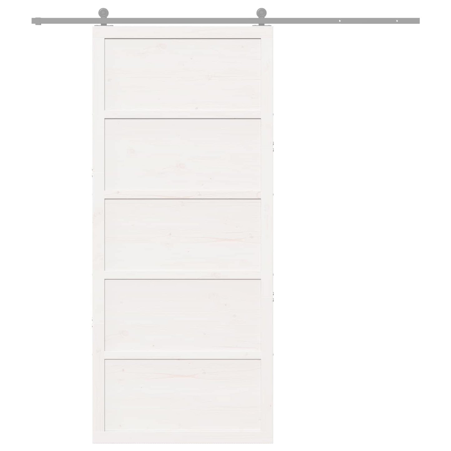 Ladedør Hvid 80 x 2,5 x 208 cm Massivt fyrretræ