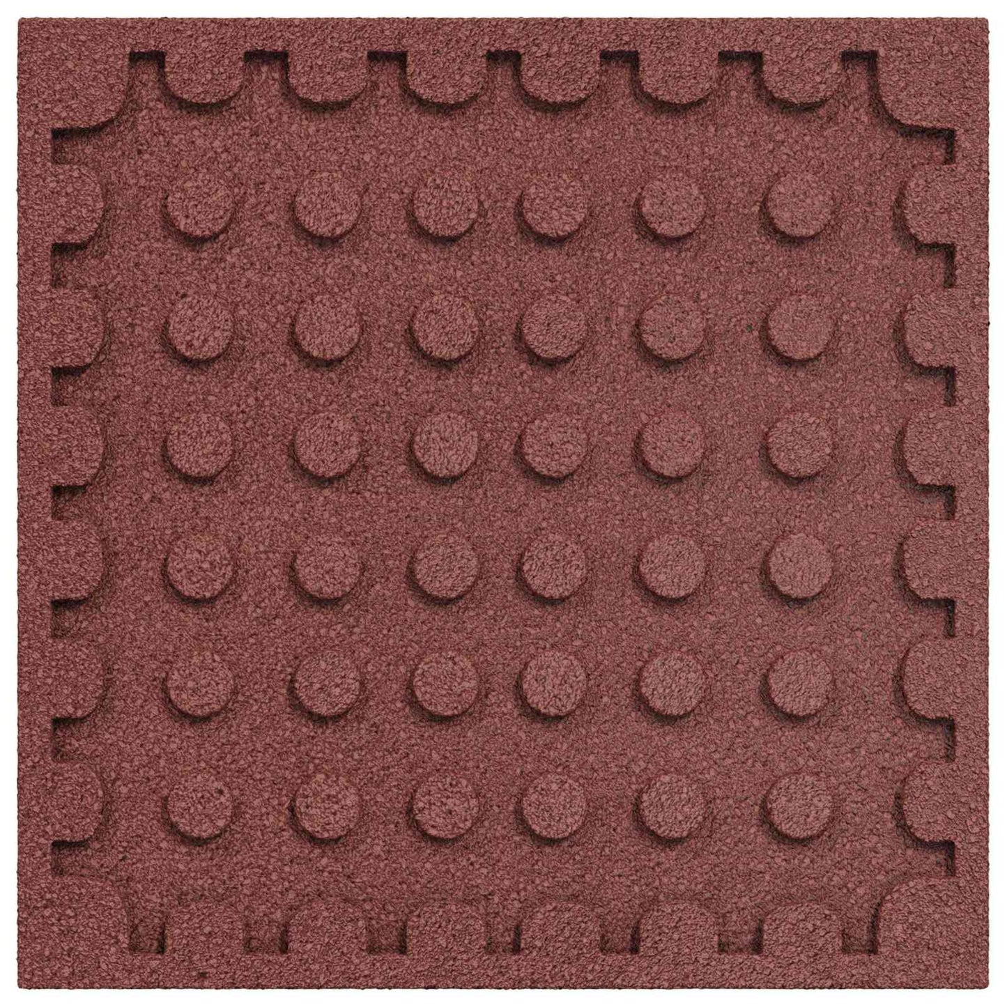 Faldbeskyttelsesfliser 12 stk. Rød 50 x 50 cm Gummi