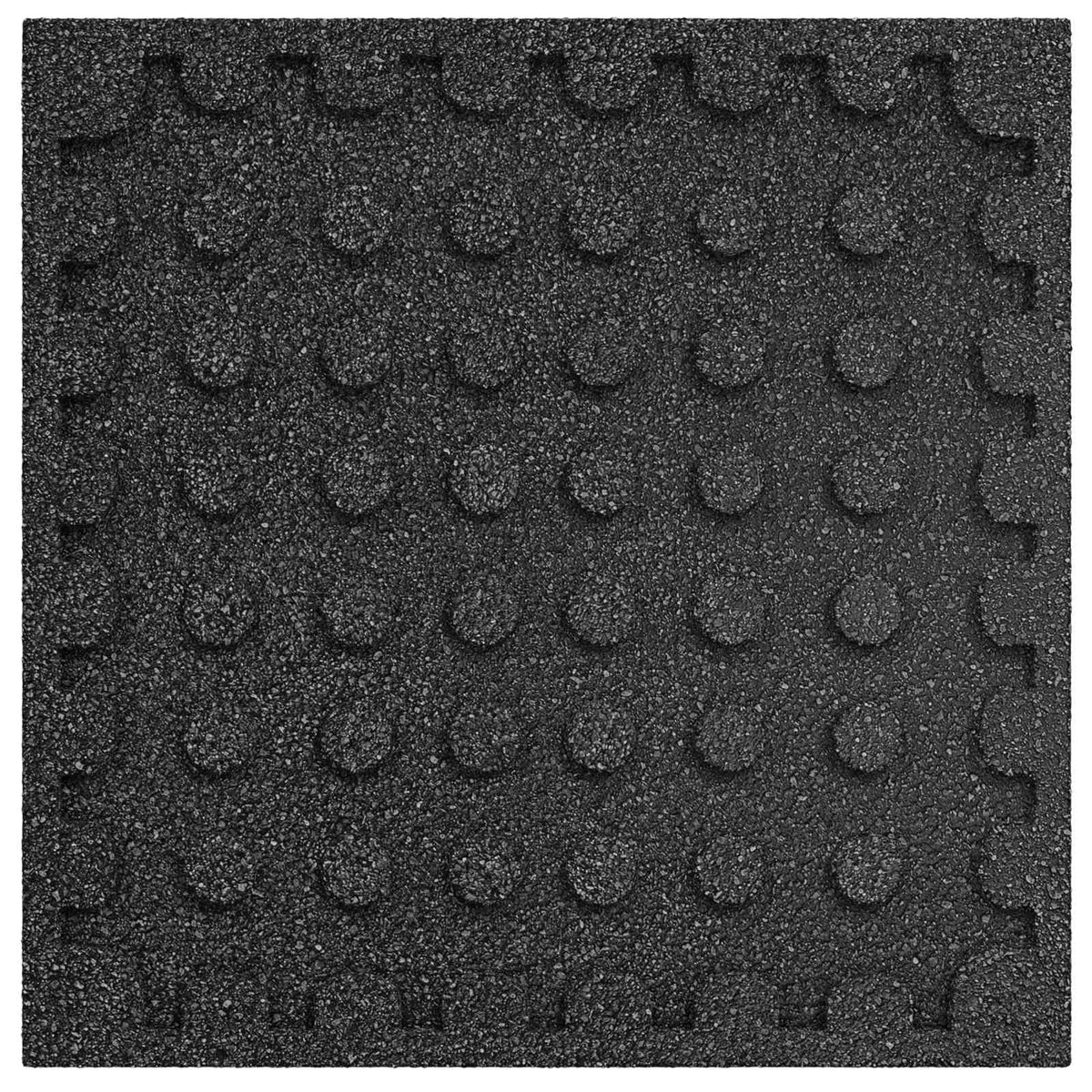 Faldbeskyttelsesfliser 12 stk. Sort 50 x 50 cm Gummi