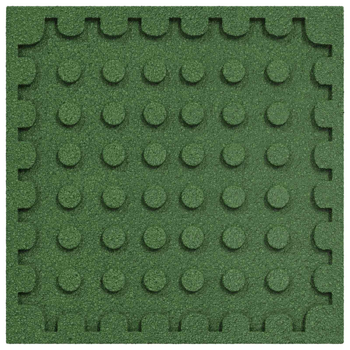 Faldbeskyttelsesfliser 24 stk. Grøn 50 x 50 cm Gummi