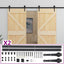 Skydedør 2 stk. 90 x 210 cm Massivt fyrretræ