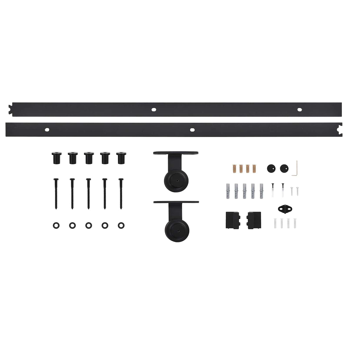 Skydedør 2 stk. 90 x 210 cm Massivt fyrretræ