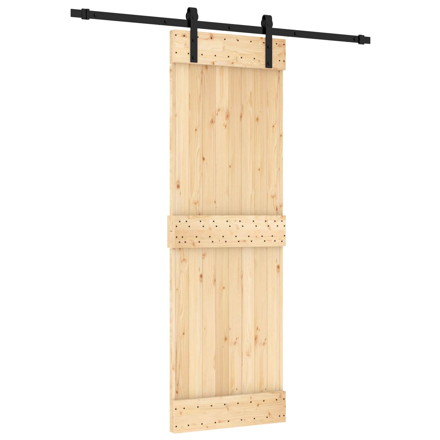 Skydedør 70 x 210 cm Massivt Fyrretræ (Ubehandlet)