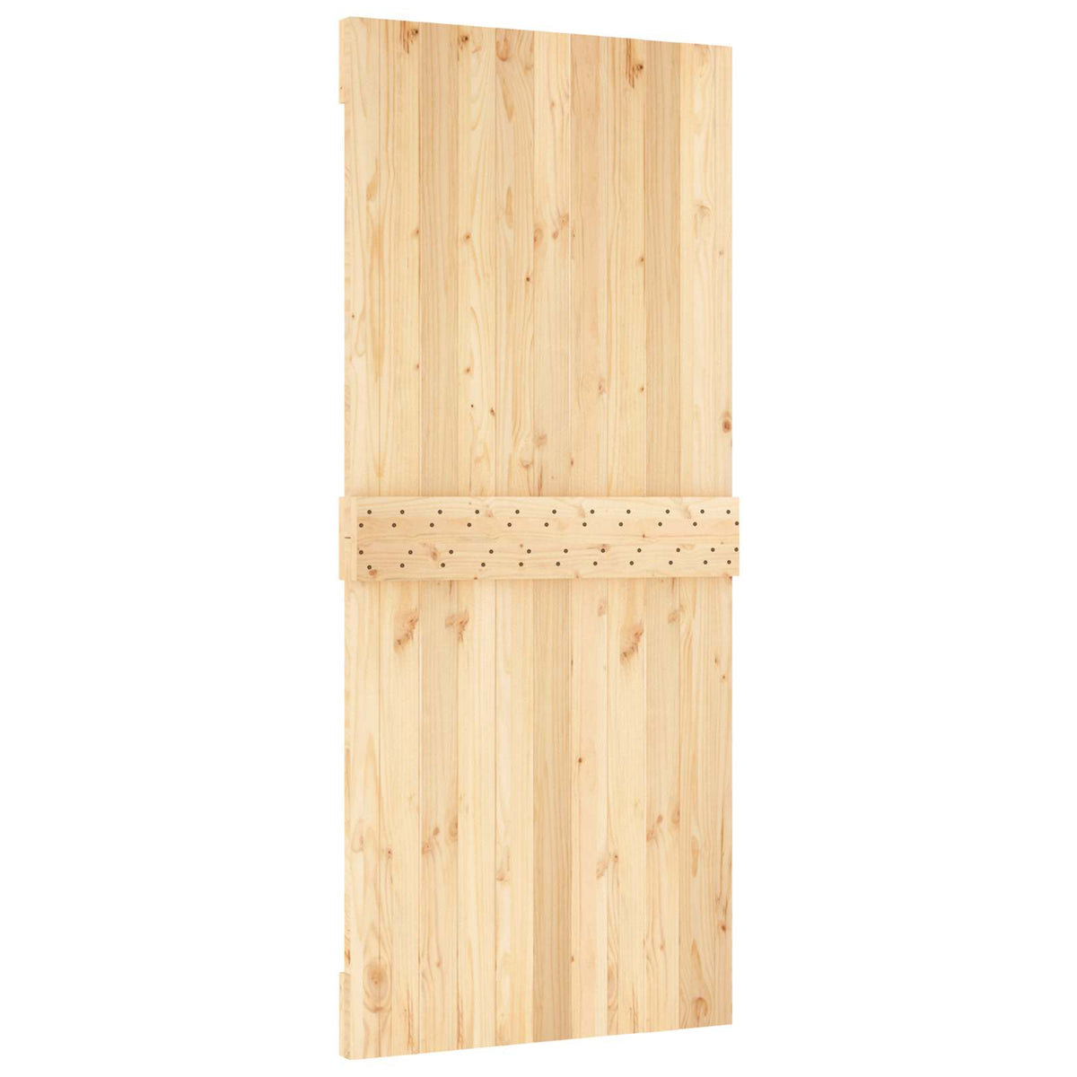 Skydedør 90 x 210 cm Massivt Fyrretræ (Ubehandlet)