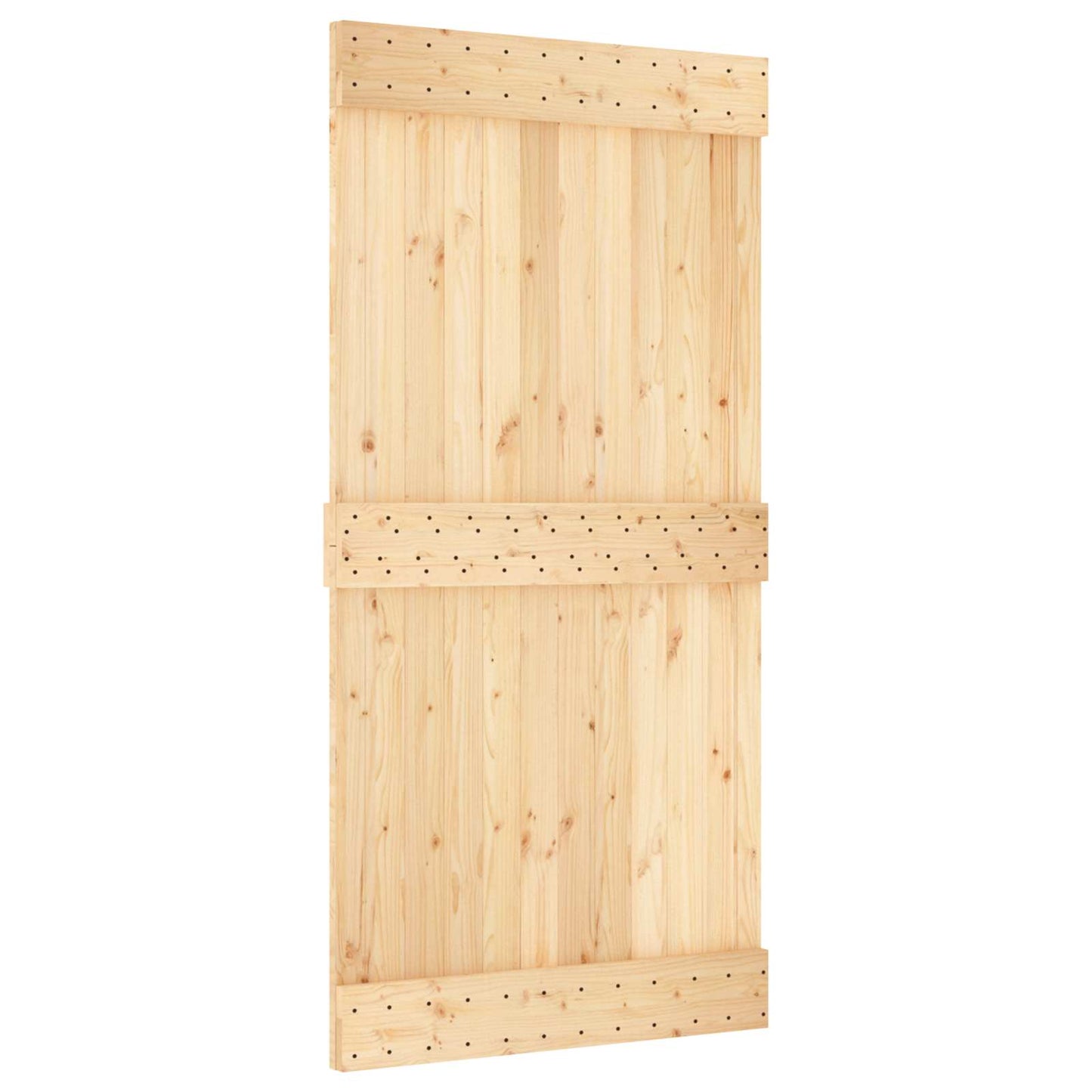 Skydedør 100 x 210 cm Massivt Fyrretræ (Ubehandlet)