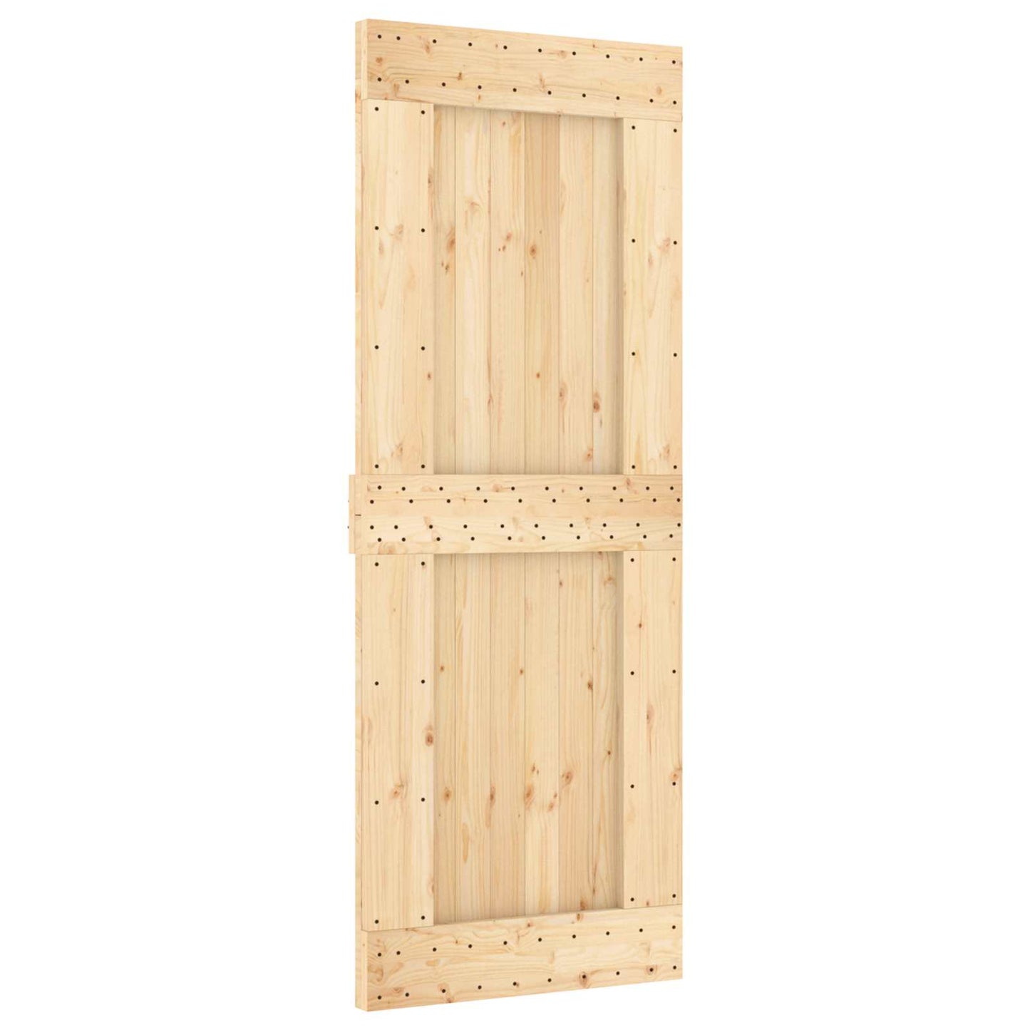 Skydedør 80 x 210 cm Massivt Fyrretræ (Ubehandlet)