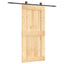 Skydedør 95 x 210 cm Massivt Fyrretræ (Ubehandlet)