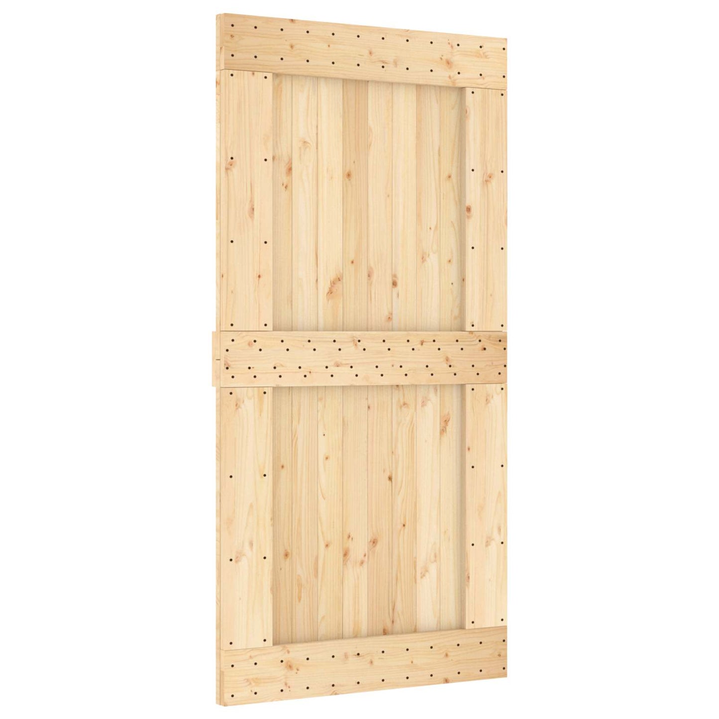 Skydedør 100 x 210 cm Massivt Fyrretræ (Ubehandlet)