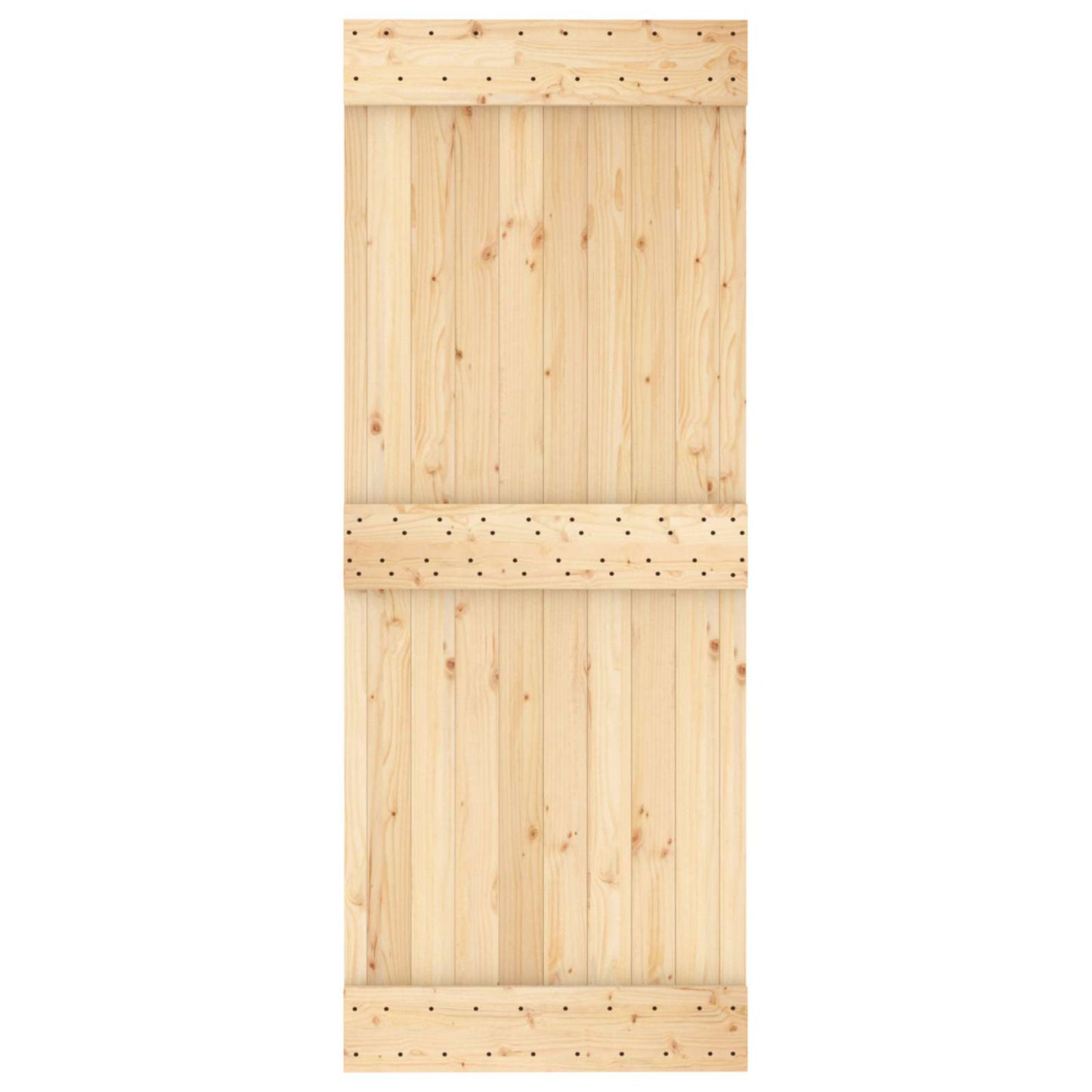 Skydedør 80 x 210 cm Massivt Fyrretræ (Ubehandlet)