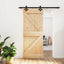 Skydedør 85 x 210 cm Massivt Fyrretræ (Ubehandlet)