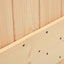 Skydedør 70 x 210 cm Massivt Fyrretræ (Ubehandlet)