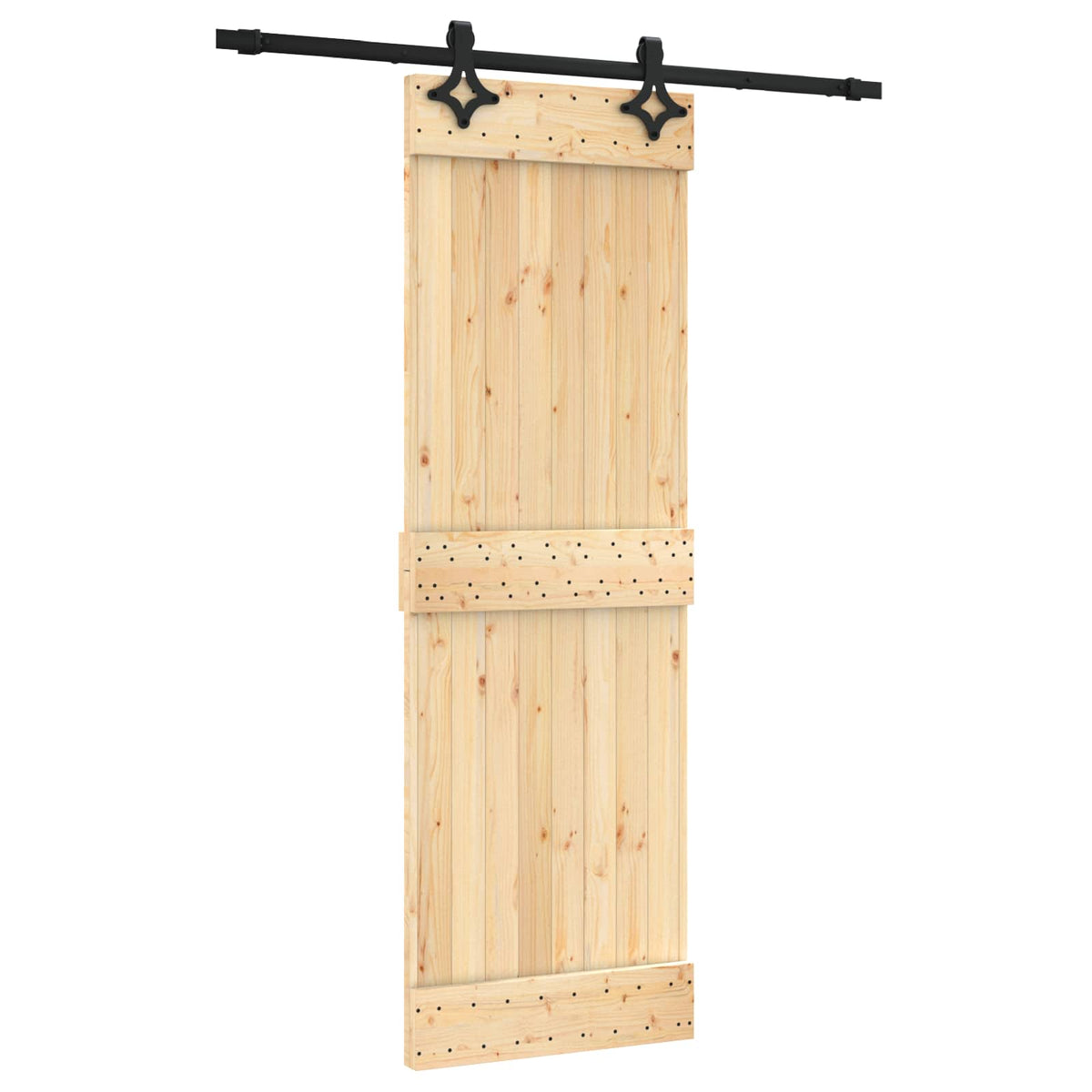 Skydedør 70 x 210 cm Massivt Fyrretræ (Ubehandlet)