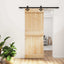 Skydedør 80 x 210 cm Massivt Fyrretræ (Ubehandlet)