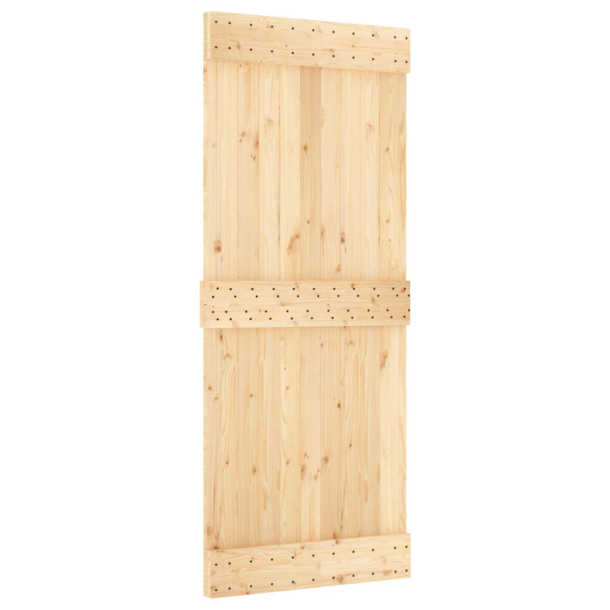 Skydedør 85 x 210 cm Massivt Fyrretræ (Ubehandlet)
