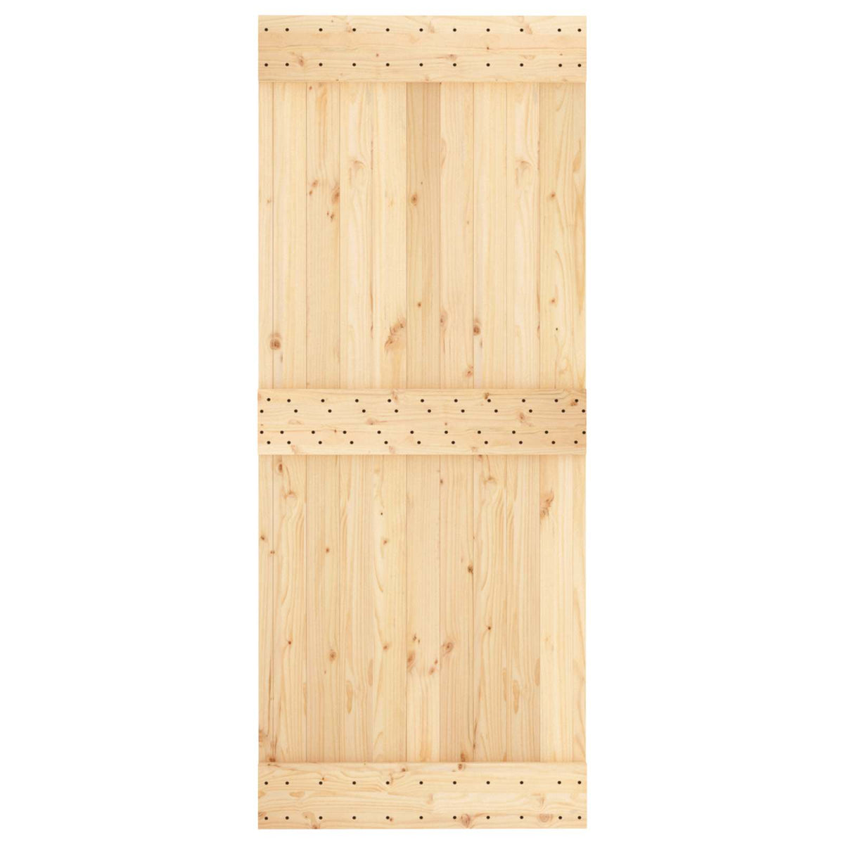 Skydedør 85 x 210 cm Massivt Fyrretræ (Ubehandlet)