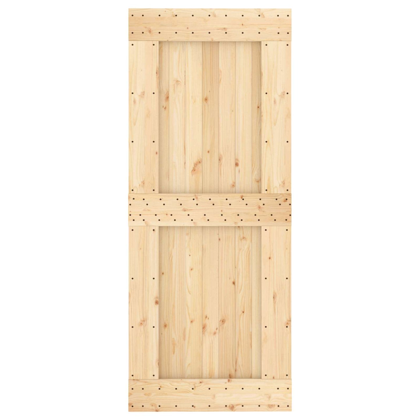 Skydedør 85 x 210 cm Massivt Fyrretræ (Ubehandlet)
