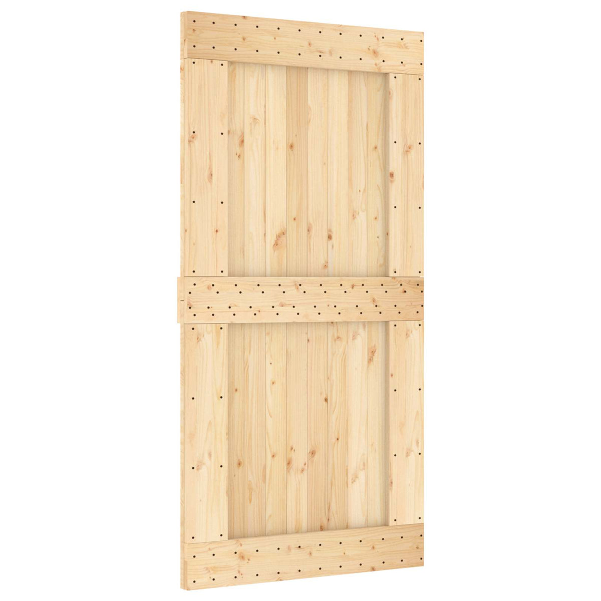 Skydedør 100 x 210 cm Massivt Fyrretræ (Ubehandlet)