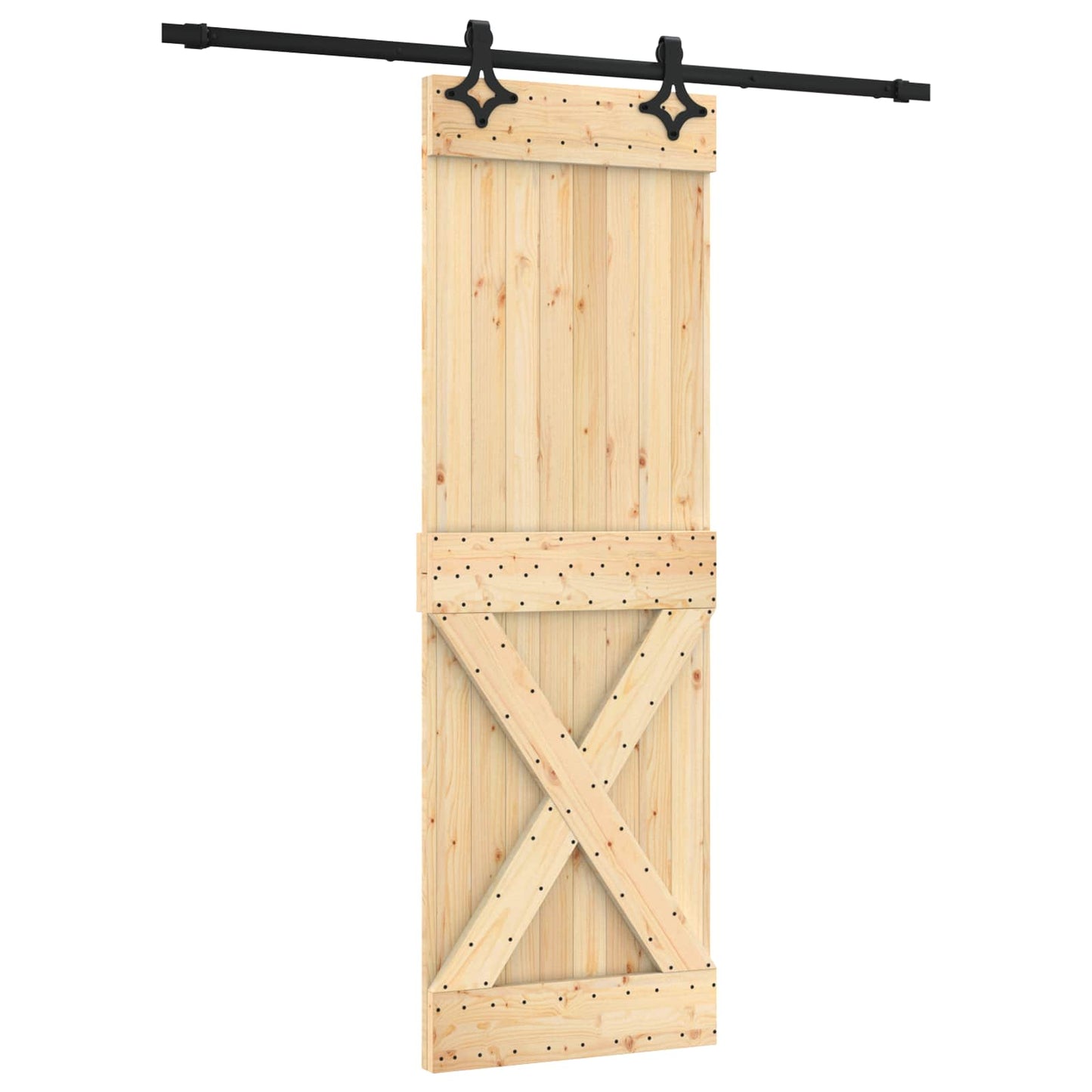 Skydedør 70 x 210 cm Massivt Fyrretræ (Ubehandlet)