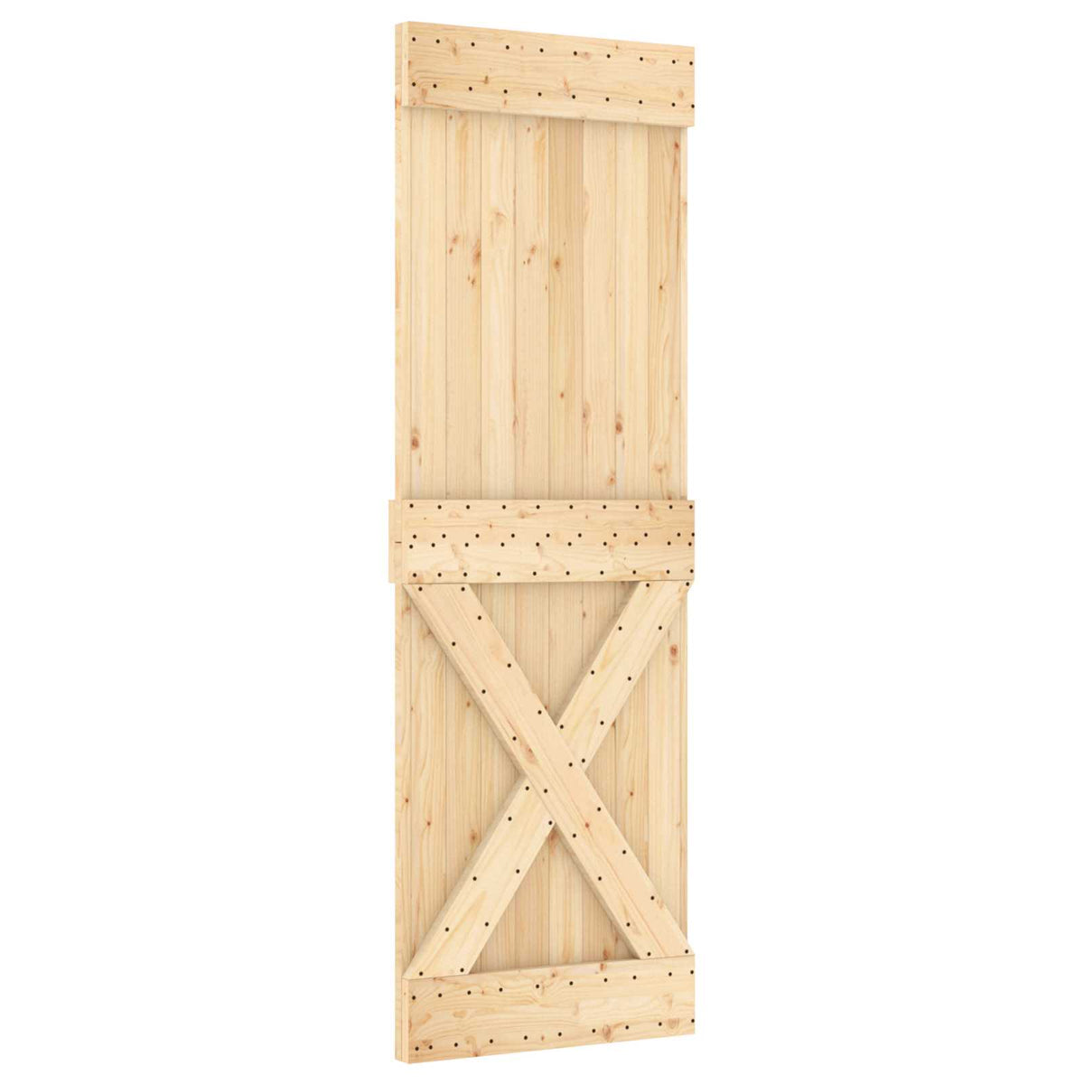 Skydedør 70 x 210 cm Massivt Fyrretræ (Ubehandlet)