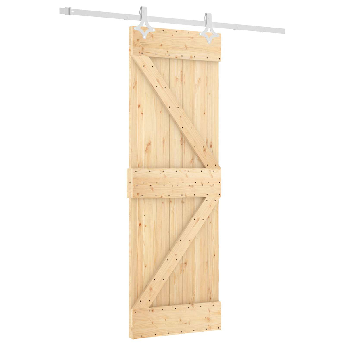 Skydedør 70 x 210 cm Massivt Fyrretræ (Ubehandlet)